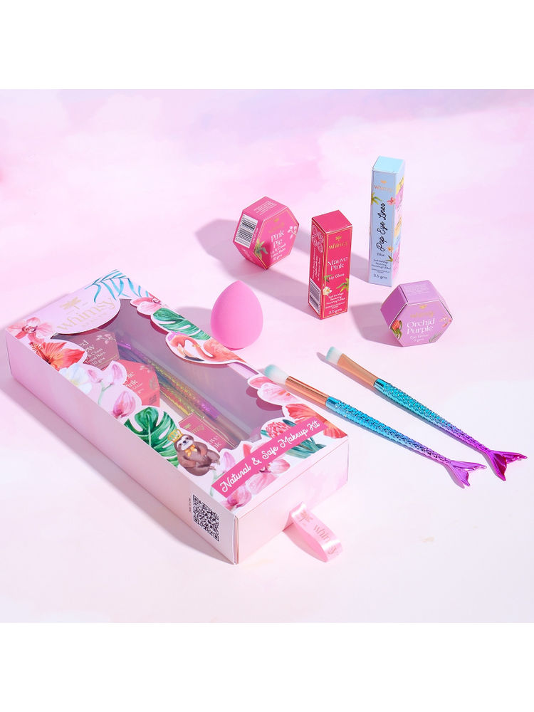 Whimsy Beauty Safe & Organic Glow-Up Beauty Makeup Kit For Preteen And Teen Girls (Pack Of 7)