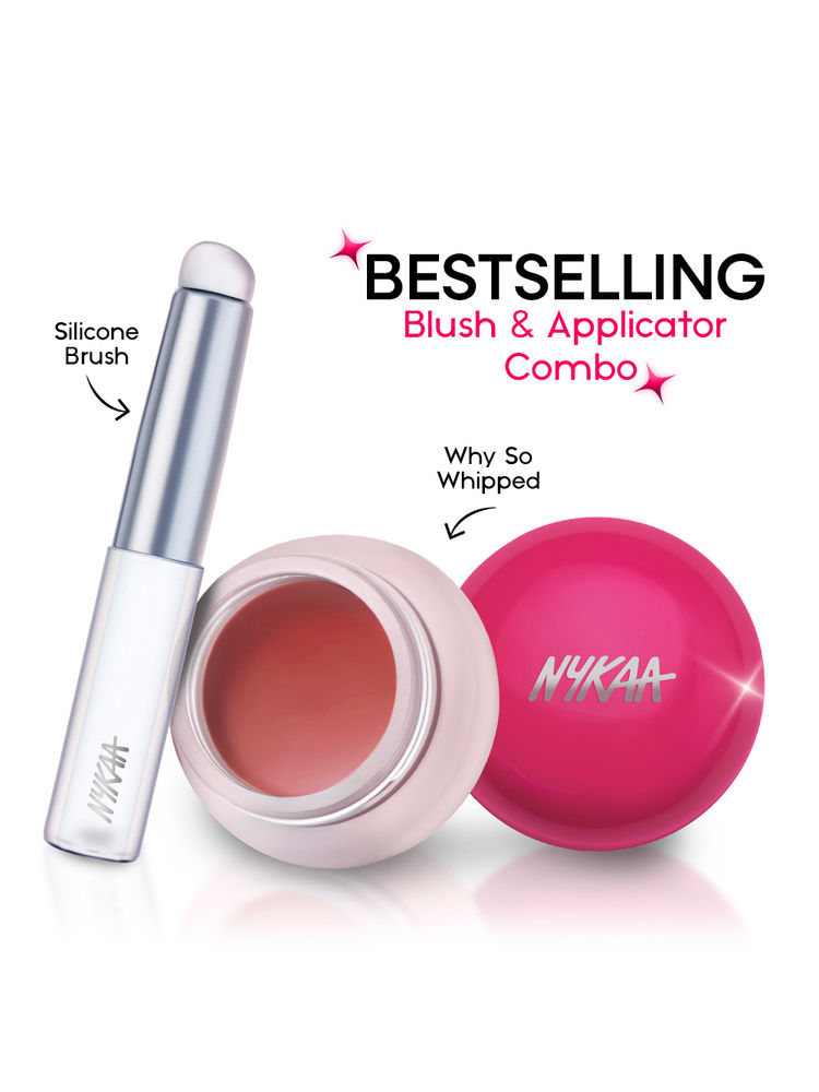 Nykaa Cosmetics Whipped Pudding Blush Pot - Fluff & Fold & Silicone Applicator-picture-25