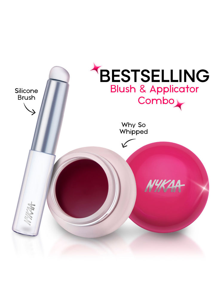 Nykaa Cosmetics Whipped Pudding Blush Pot - Whisk & win & Silicone Applicator-picture-23