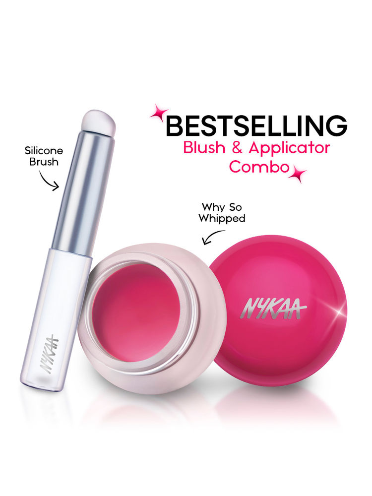 Nykaa Cosmetics Whipped Pudding Blush Pot - sweet whip & Silicone Applicator-picture-15