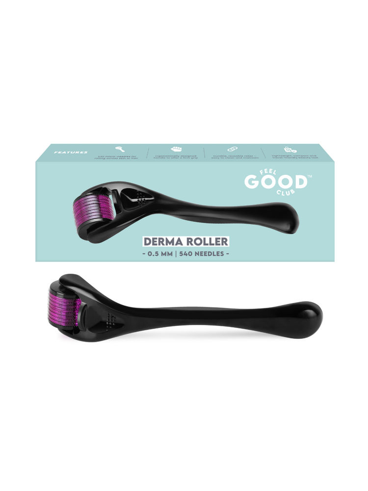 Feel Good Club 0.5 MM Derma Roller With 540 Micro Needles For Hair Growth & Reducing Hair Fall