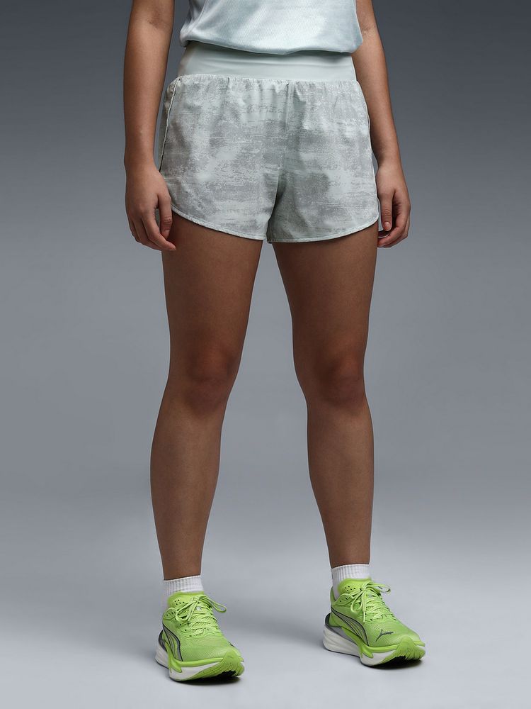 Puma Brightstride Dreamrun 3 Women Green Printed Running Shorts-picture-14