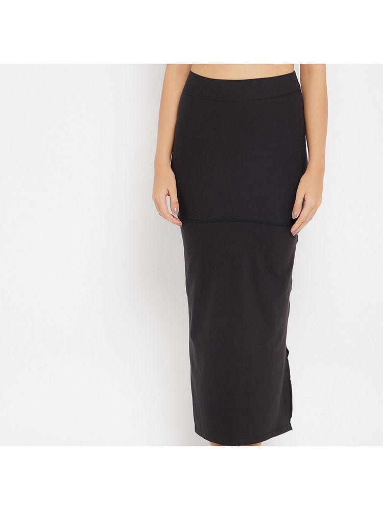 Secrets By Zerokaata Women Black Solid Saree Petticoat-picture-3
