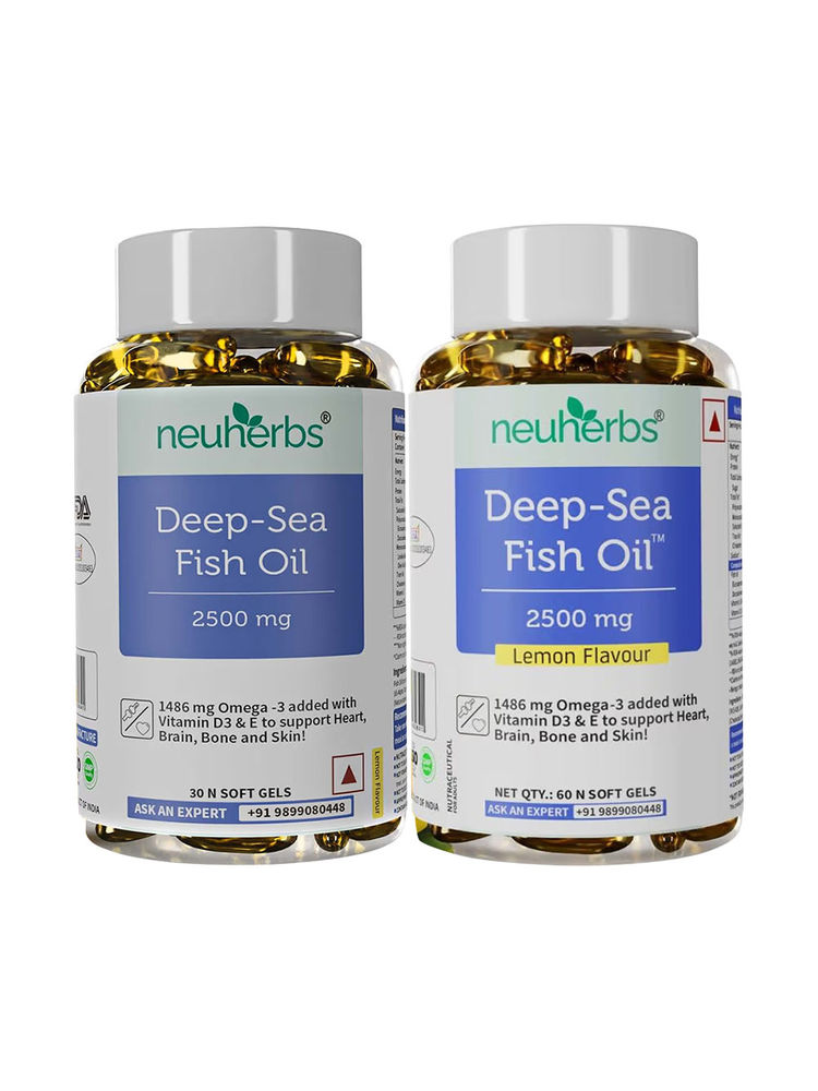 Neuherbs Deep Sea Fish And Omega Oil For Muscle, Joints, Heart And Cognitive Support Combo-image-24