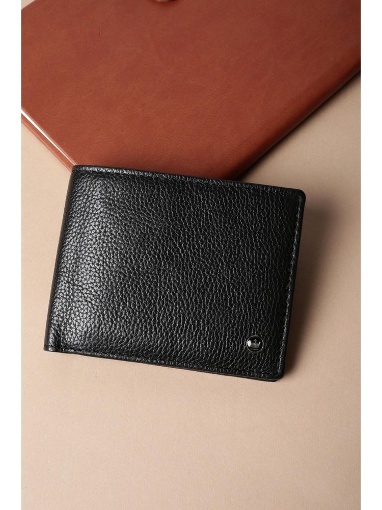 Louis Philippe Black Textured Leather Wallet-picture-15
