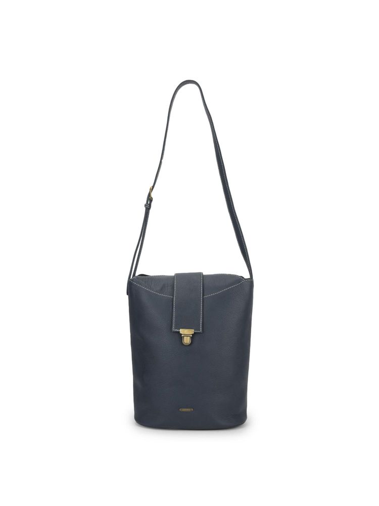 WOODLAND Casualwear Navy Blue Leather Handbag-image-48