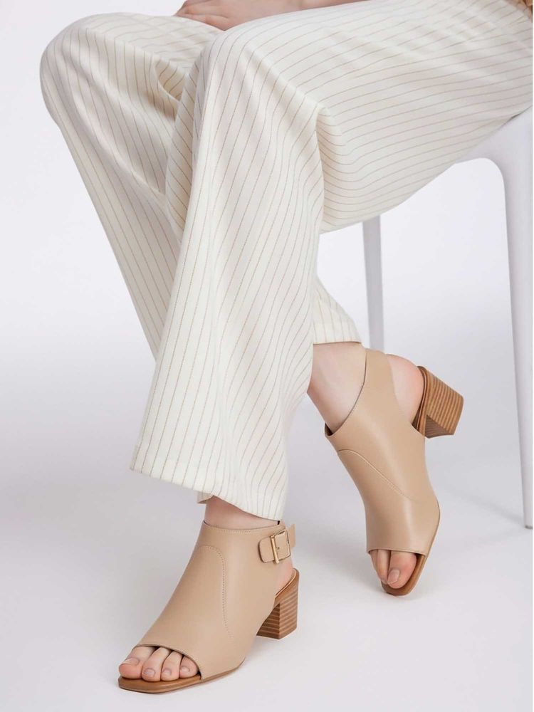 Lemon & Pepper Brown Block Heeled Mules-picture-18