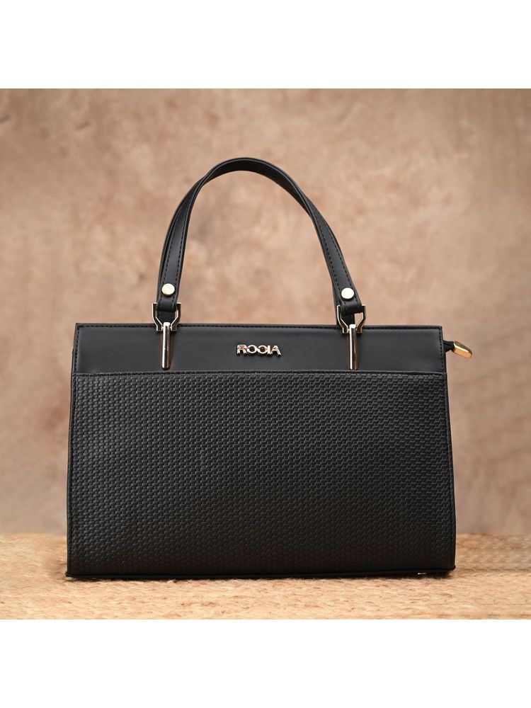 ROCIA By Regal Black Women Textured Handbag-picture-16