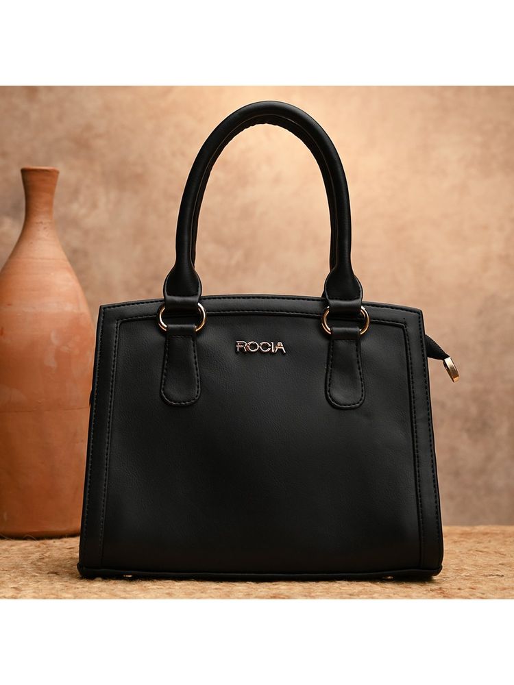 ROCIA By Regal Black Women Solid Handbag-image-42