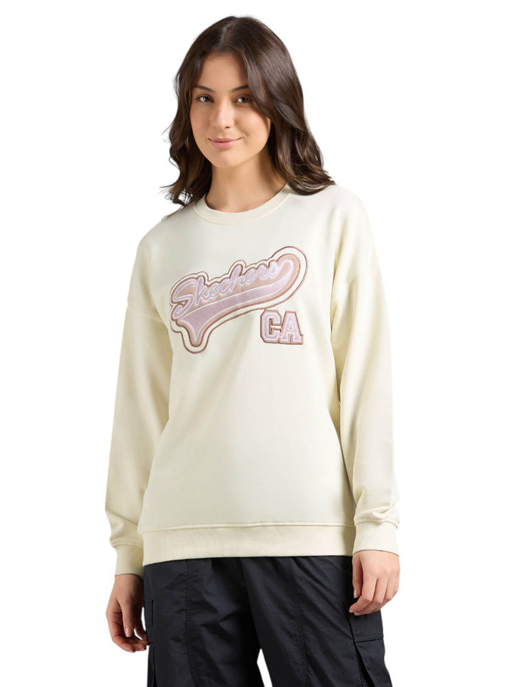 SKECHERS White Embroidered Oversized Fit Sweatshirt-picture-18