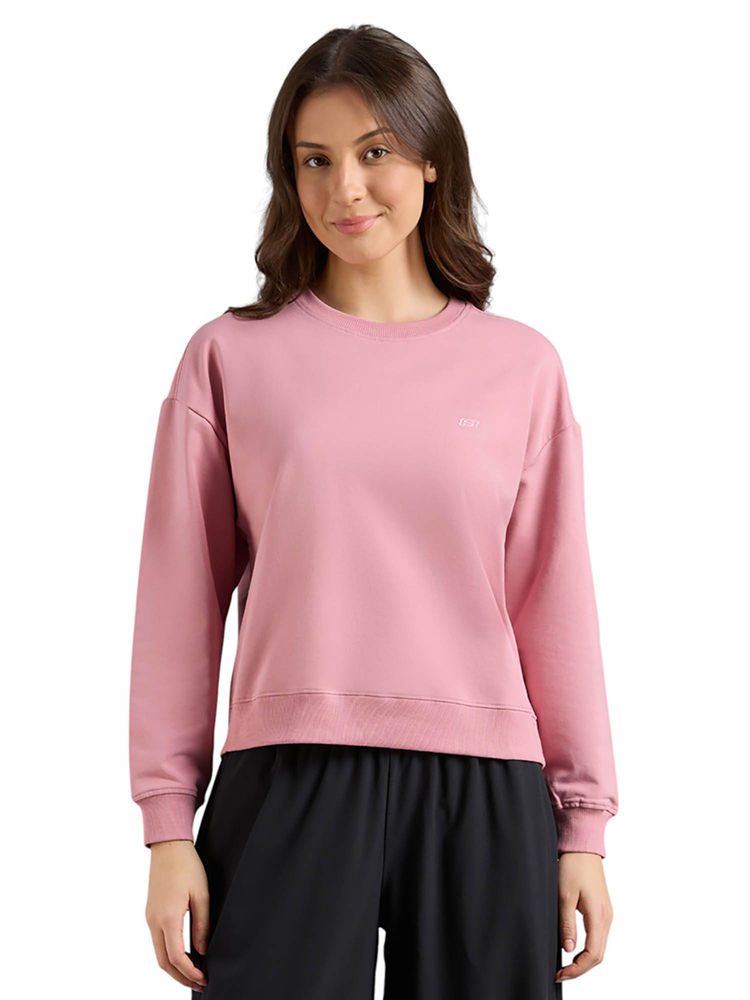 SKECHERS Pink Solid Oversized Fit Sweatshirt-picture-20