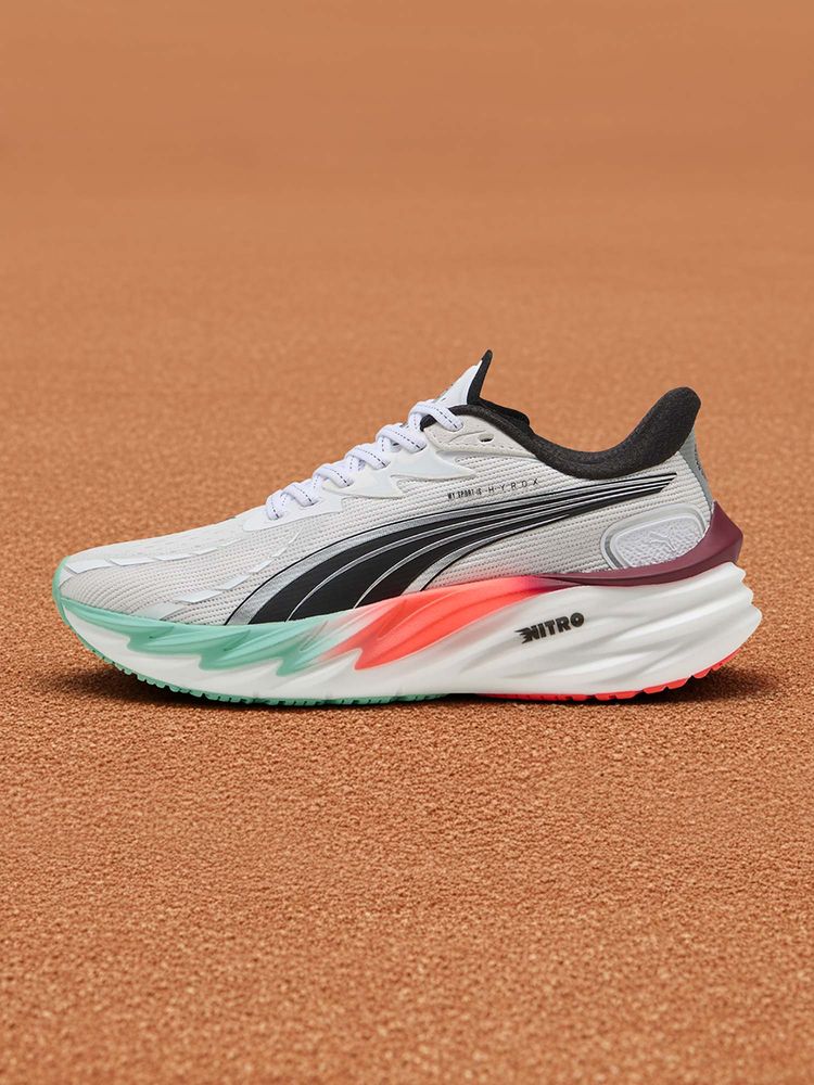 Puma Velocity NITRO 4 HYRO Women White Running Shoes (UK 3.5)