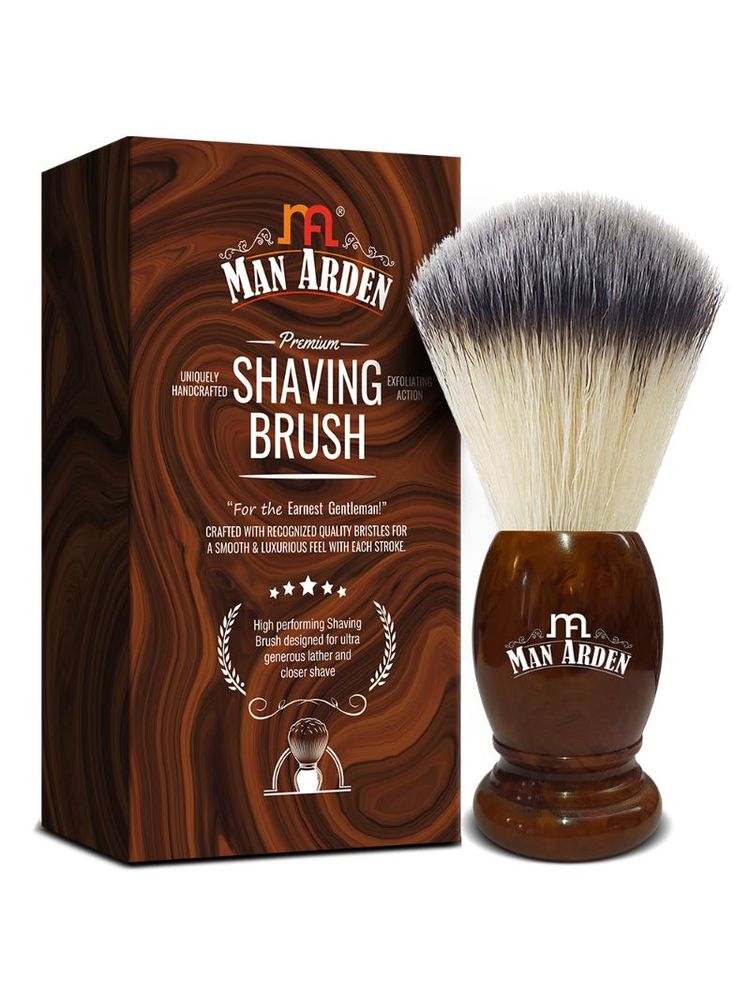 Man Arden Vintage Finish Premium Shaving Brush With Ultra Soft & Absorbent Bristles Long Handle-image-40