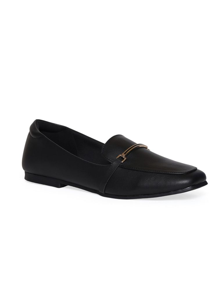 CAMLEE COMFORT Petra Classic Black Loafer With Gold Accent-image-29