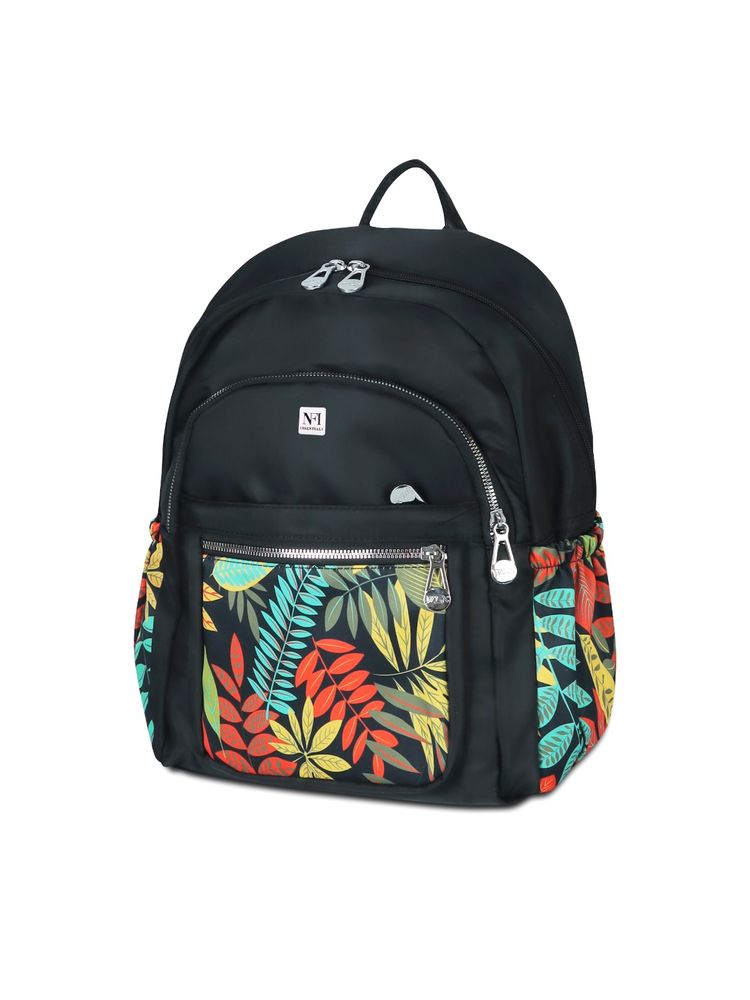 NFI Essentials Unisex Black 14 Inch Ethnic Printed Backpack-picture-11