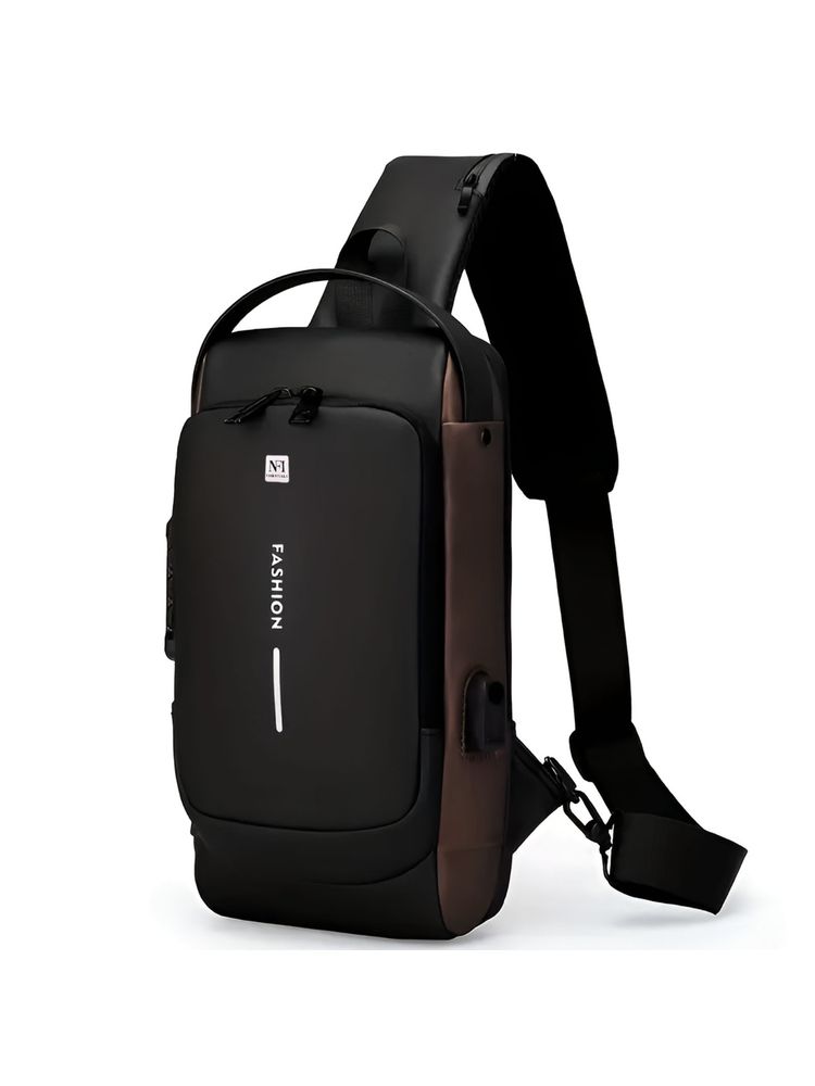 NFI Essentials Unisex Black Anti-Theft Waterproof Crossbody Bag-picture-26