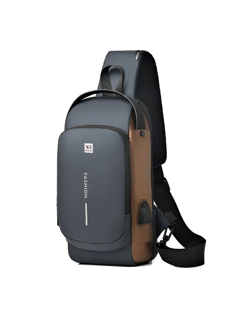 NFI Essentials Unisex Grey Anti-Theft Waterproof Crossbody Bag-picture-19