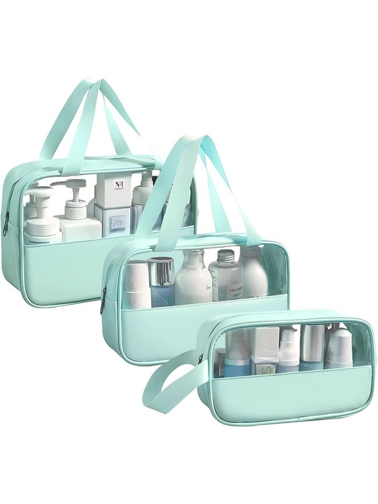 NFI Essentials Transparent Makeup Pouch for Women Travel Cosmetic Makeup Organizer Bag (M)