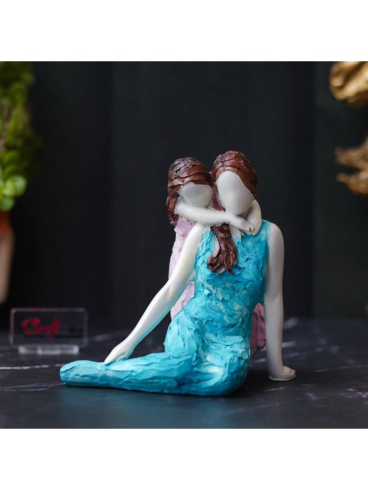 eCraftIndia Daughter Back Hugging Mother Human Figurines Decorative Showpiece-image-4