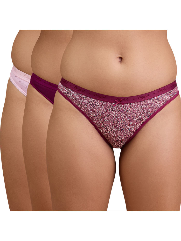 Nykd By Nykaa Low Rise Cotton Bikini Panty with Outer Elastic-NYP390-Multicolor-P03-Colors & Print May Vary-picture-24