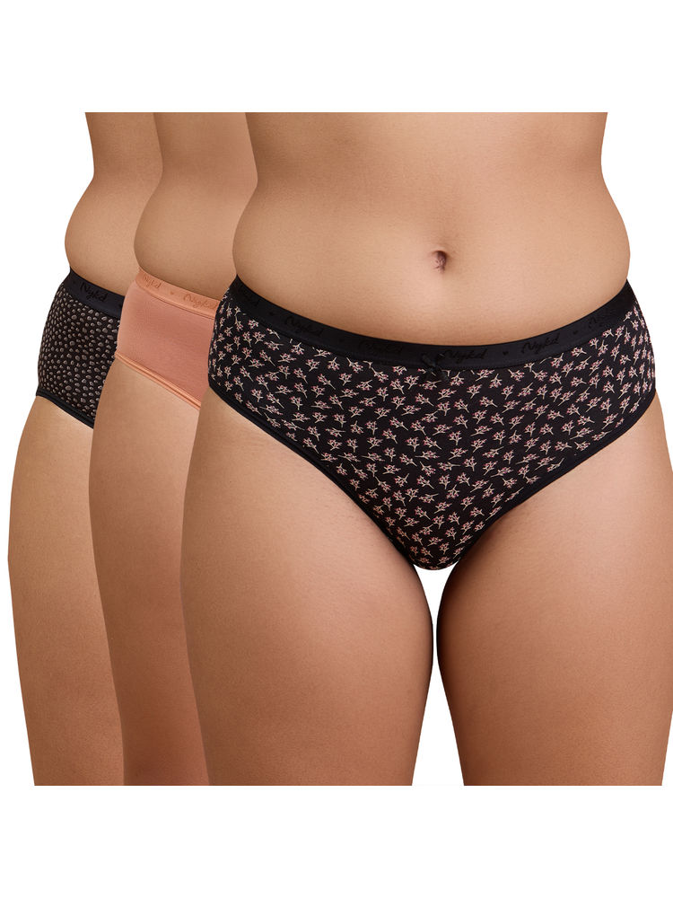 Nykd By Nykaa Mid Rise Cotton Hipster Panty with Outer Elastic-NYP391-Multicolor-P03-Colors & Print May Vary-picture-24