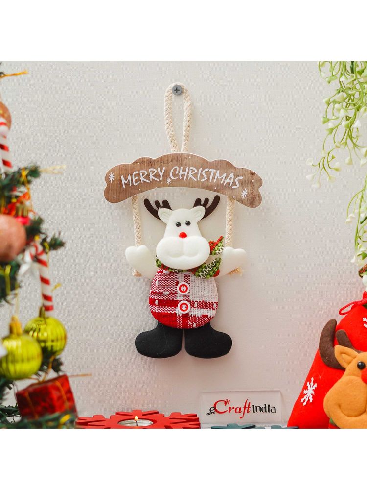 eCraftIndia Reindeer MERRY CHRISTMAS Wall Door Hanging Ornament Props-image-7