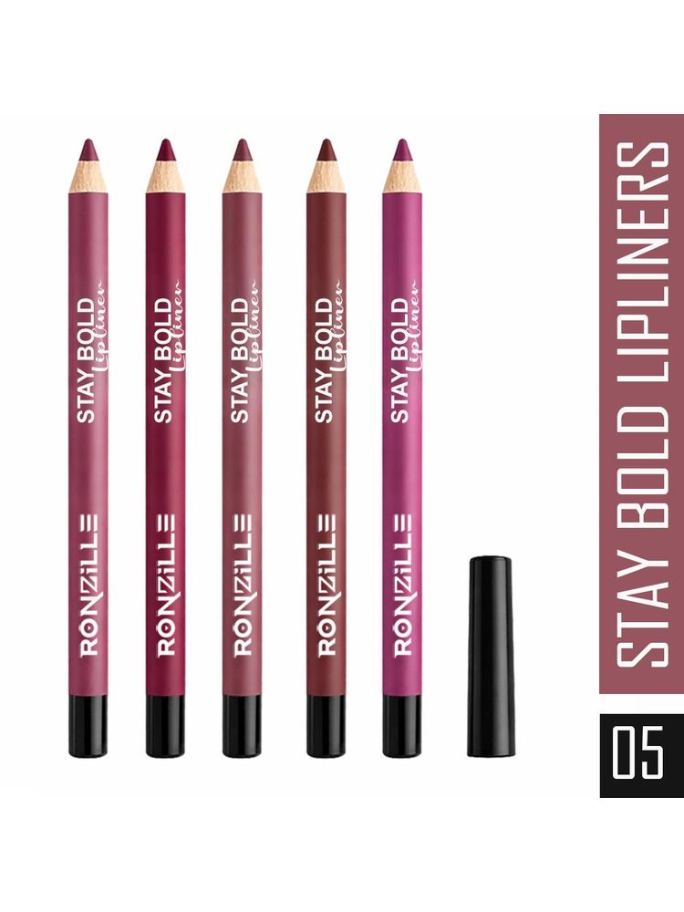 Ronzille Stay Bold Lip Liners - Pack Of 5-image-14
