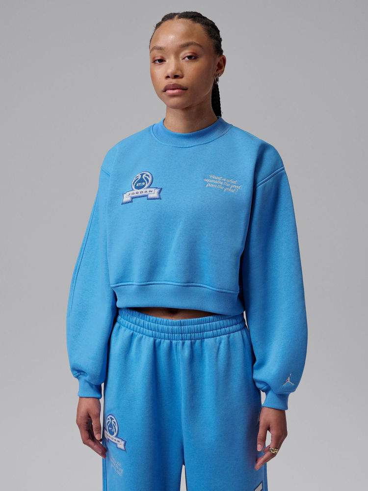 Nike Sportswear Jordan Brooklyn Fleece Women Blue Sweatshirt-picture-18