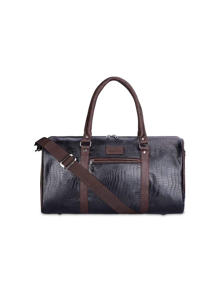 The Clownfish Unisex Expedition Series 29L Faux Leather Crocodile Finish Travel Duffle Bag-picture-33