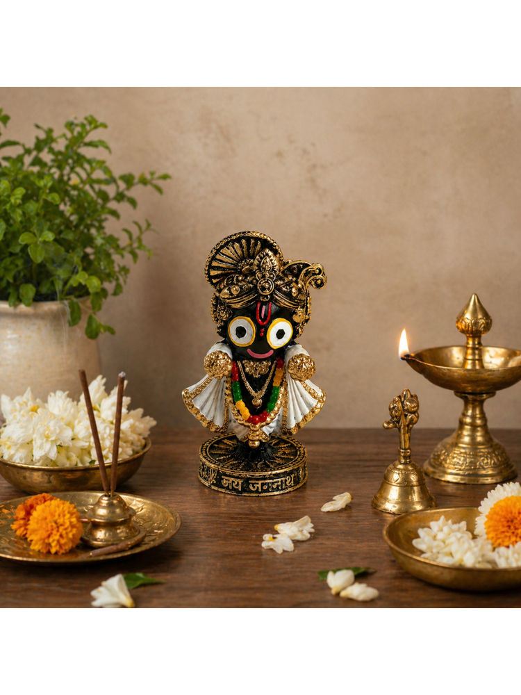 eCraftIndia Jagannath Idol Spiritual Decor Showpiece for Home & Gift