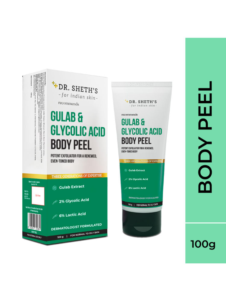 Dr. Sheth's Gulab & Glycolic Acid Body Peel for Glow I Exfoliating, Brightening & Tan Removal | 100g-image-32