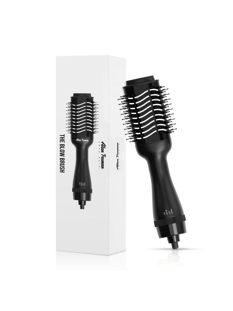Alan Truman Blow Dryer Brush for Everyday Blowouts & Blow-styling at home - Full Black
