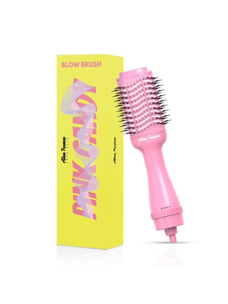 Alan Truman Blow Dryer Brush for Everyday Blowouts & Blow-styling at home - White & Black