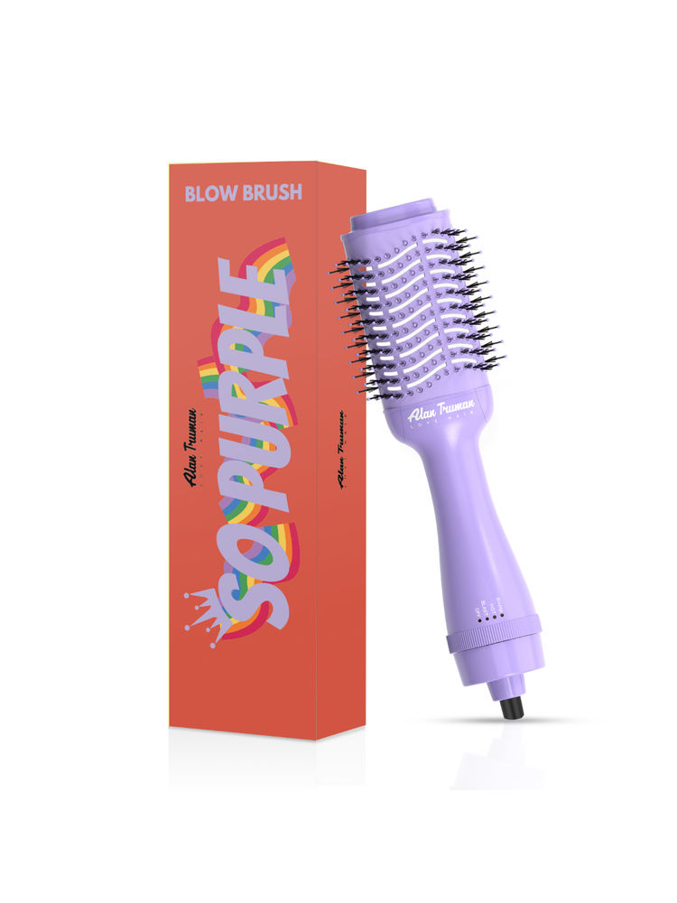 Alan Truman Blow Dryer Brush for Everyday Blowouts & Blow-styling at home - Purple