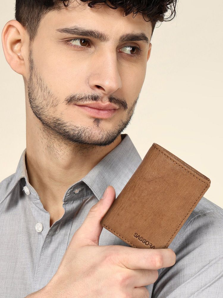 Sassora Genuine Leather Slim Bifold-Green (Small)-picture-14