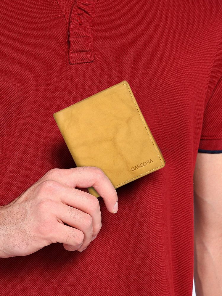 Sassora Genuine Leather Rfid Blocking Magnetic Wallet-Tan (Small)-picture-42