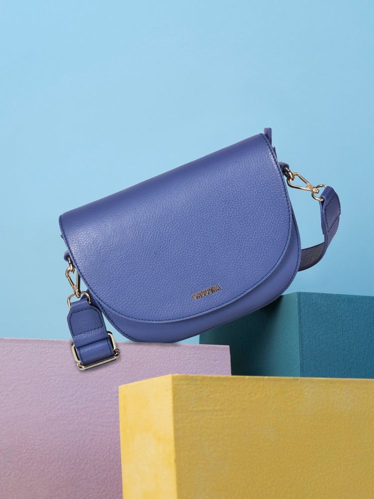 Sassora Genuine Leather Sling Bag-Blue (Medium)-picture-38