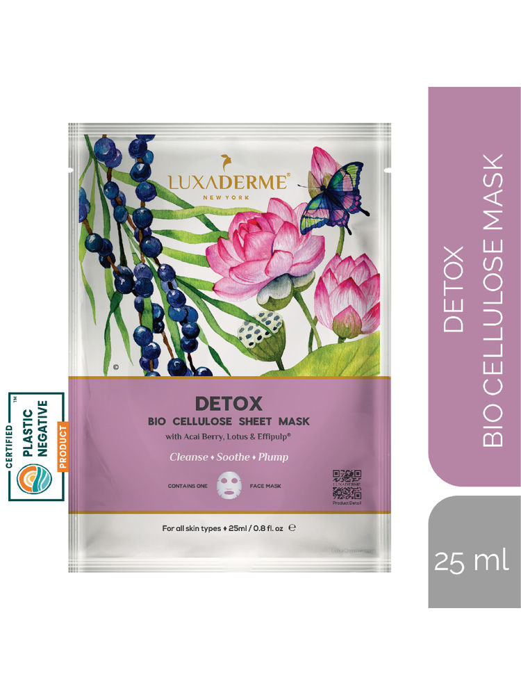 LuxaDerme Detox Bio Cellulose Face Sheet Mask-image-17