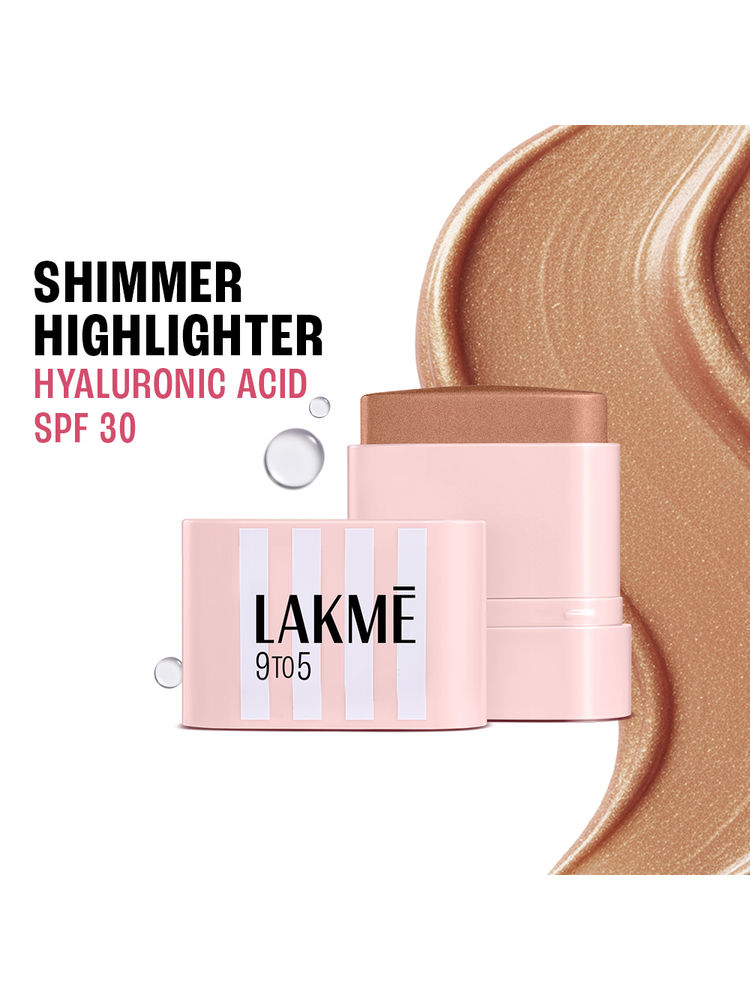 Lakme 9to5 Hya Beach Edit Blush, SPF 30, Creamy Texture, Dewy Finish - Golden Getaway-image-33