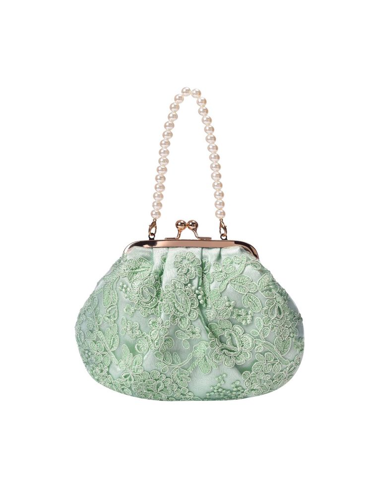 Lino Perros Women Embroidered Green Clutch with Detachable Strap-picture-10