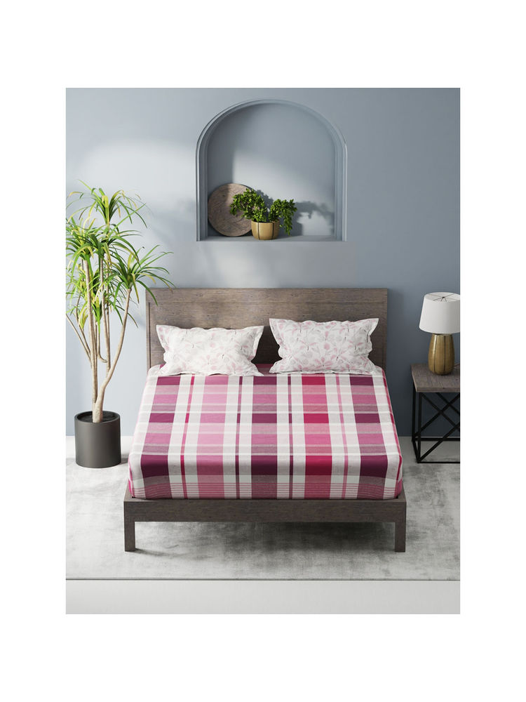 KOPA Bamboo Micro King Bedsheet with 2 Pillow Covers Multi-Color (Set of 3)-image-21