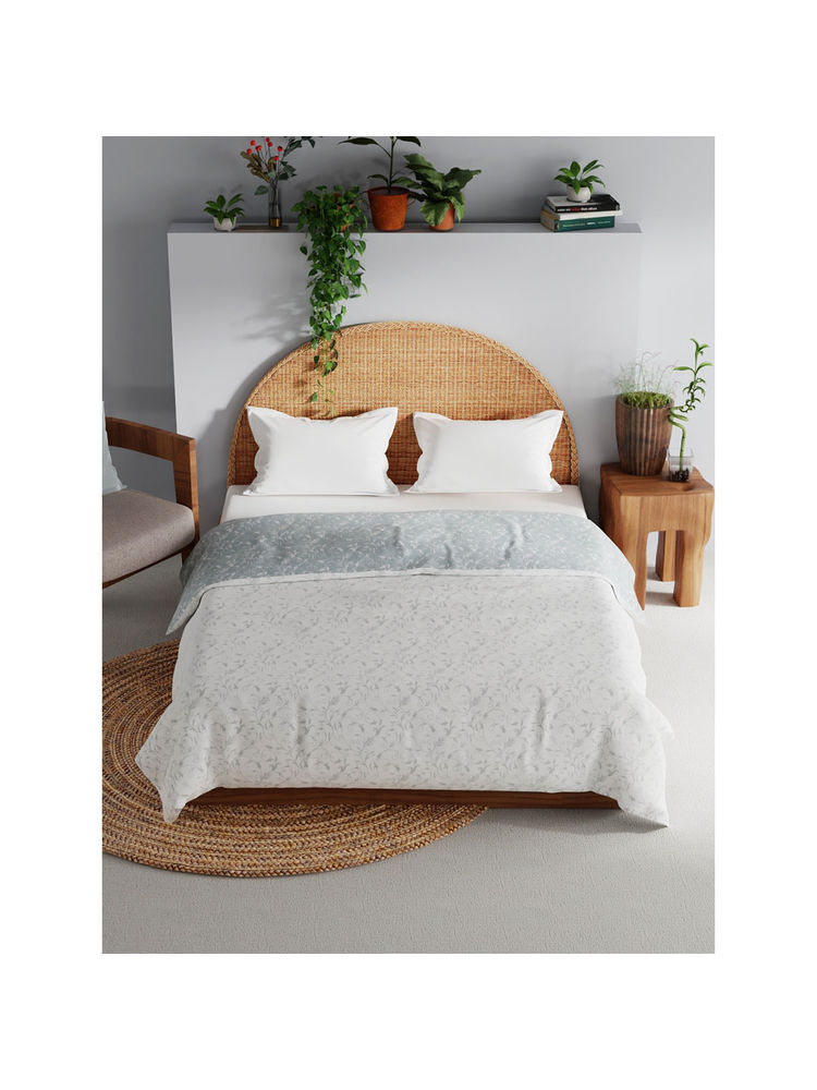 BIANCA Extremely Soft 100% Muslin Cotton Dohar with Pure Cotton Flannel Filling Grey (Queen)-image-33