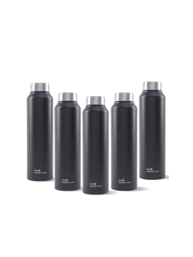 The Better Home Black Stainless Steel Bottle 1L (Pack Of 5)-picture-24