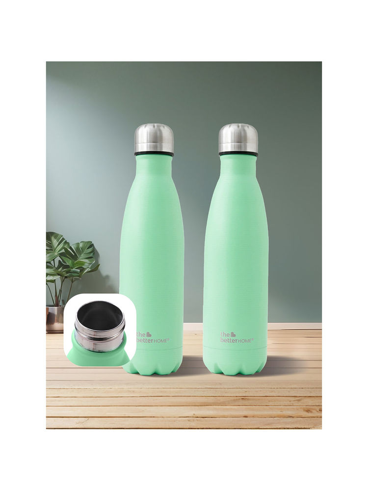 The Better Home Green Doubled Wall Insulated Stainless Steel Bottle, 1L (Pack Of 2)-picture-20