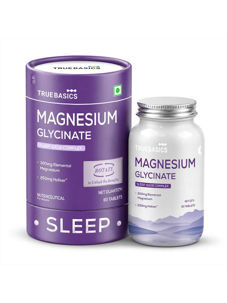 TrueBasics Magnesium Glycinate Sleep-Ease Complex Tablets