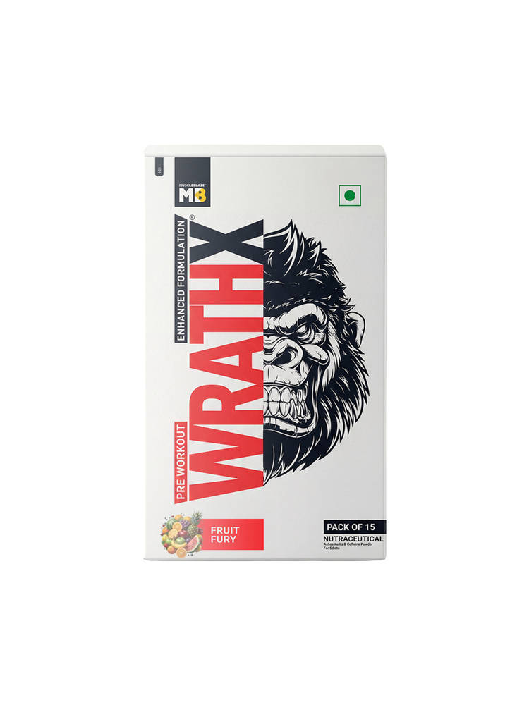 MuscleBlaze Pre Workout Wrathx Powder - Fruit Fury