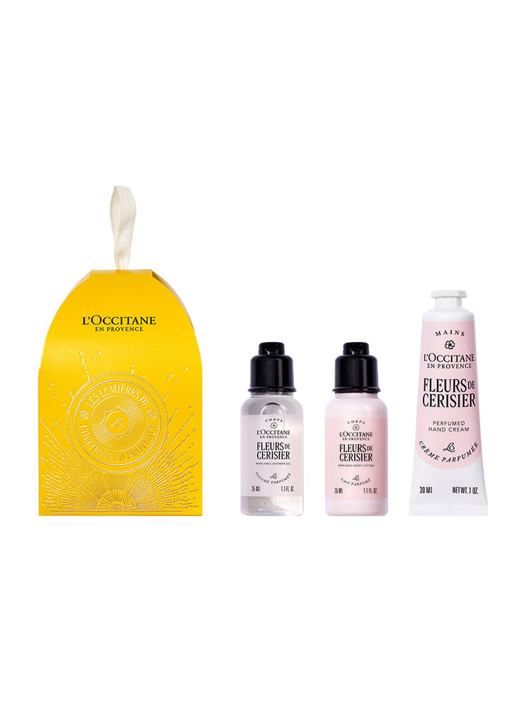 L'Occitane Fleurs De Cerisier (Cherry Blossom) Ornament Bath & Body Care Gift Set-image-33