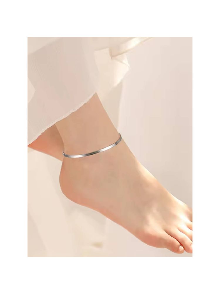 White Lies Snake Anklet - Silver-picture-23