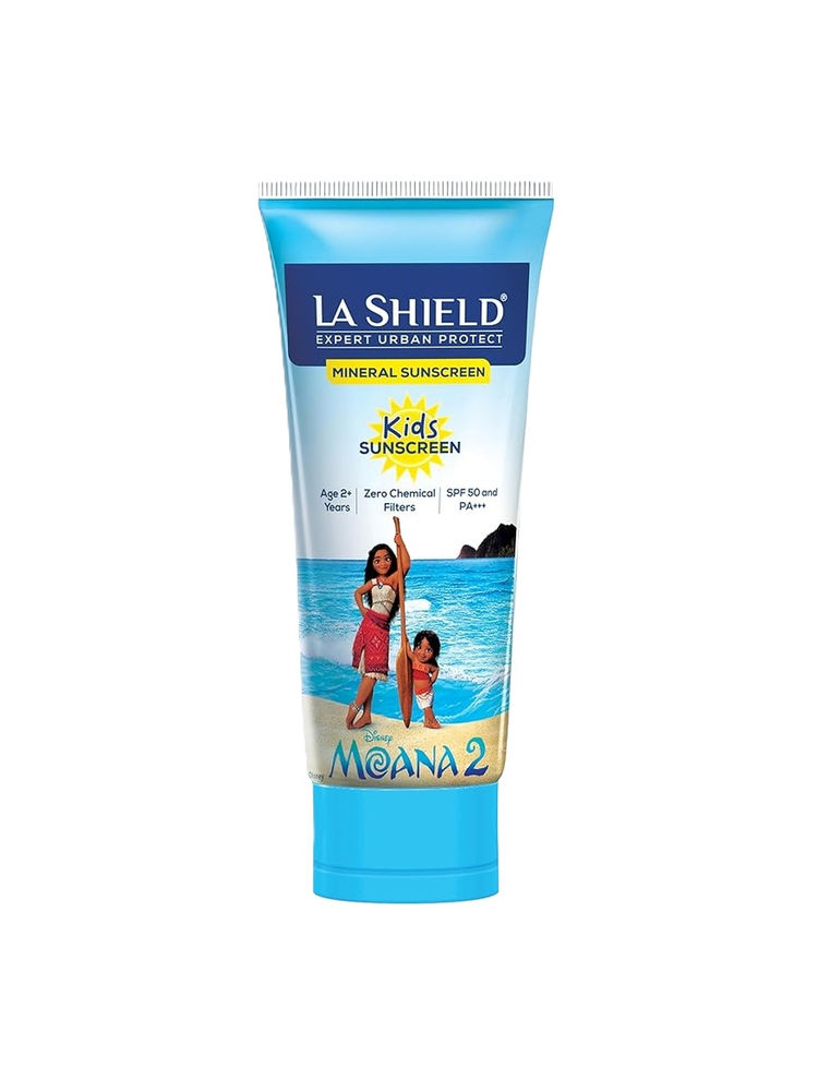 La Shield Kids Sunscreen SPF 50 PA+++ Zero Chemical Filters Kids 2+ Years Vit E+ Hyaluronate