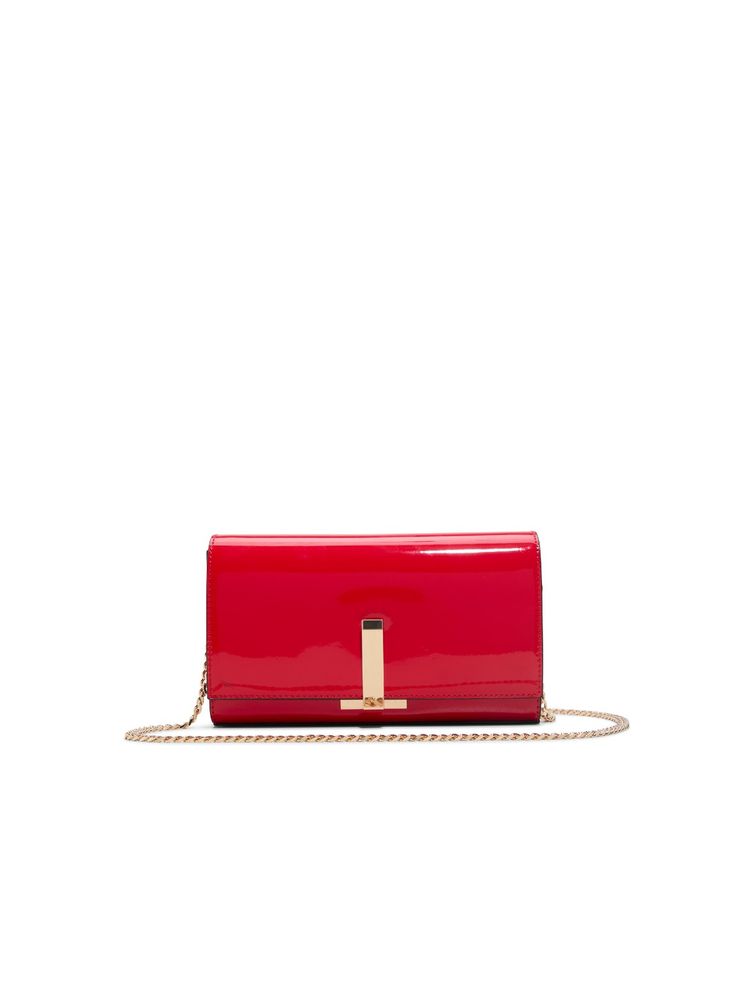 Aldo Adoring Red Womens Clutch with Detachable Chain-image-46